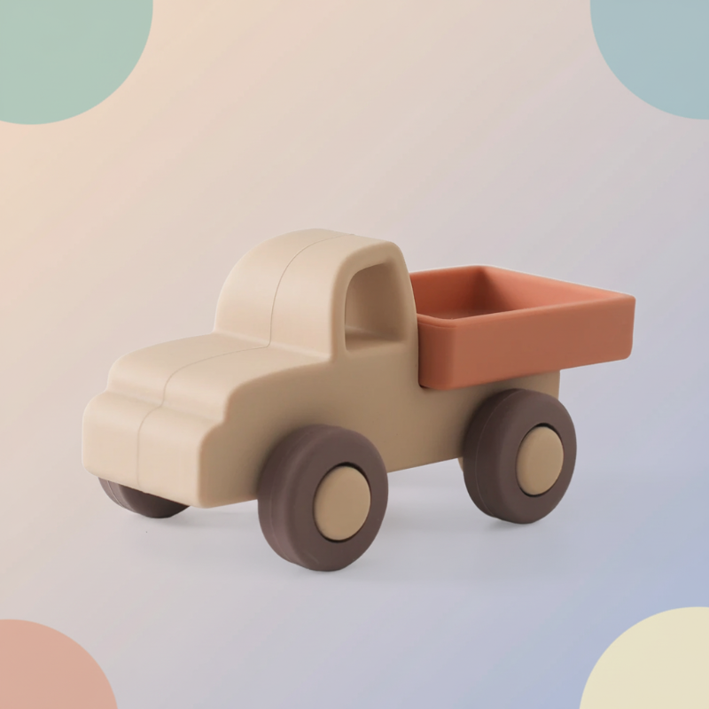 Montessori Silicone Toy Car – Safe & Teething-Friendly – Silicone Teething Toy Vehicle