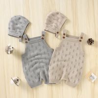 Thumbnail for MiniCozy – Soft & Comfortable – Knitted Baby Overalls with a Little Hat