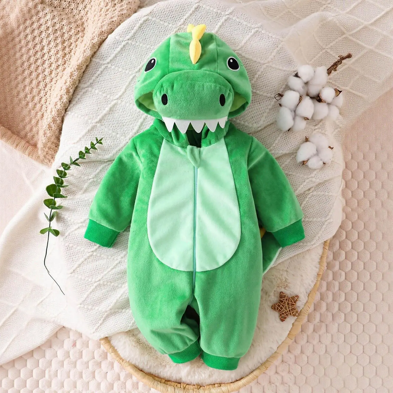 RoarBuddy – Cute & Playful – Baby Dinosaur Hooded Onesie
