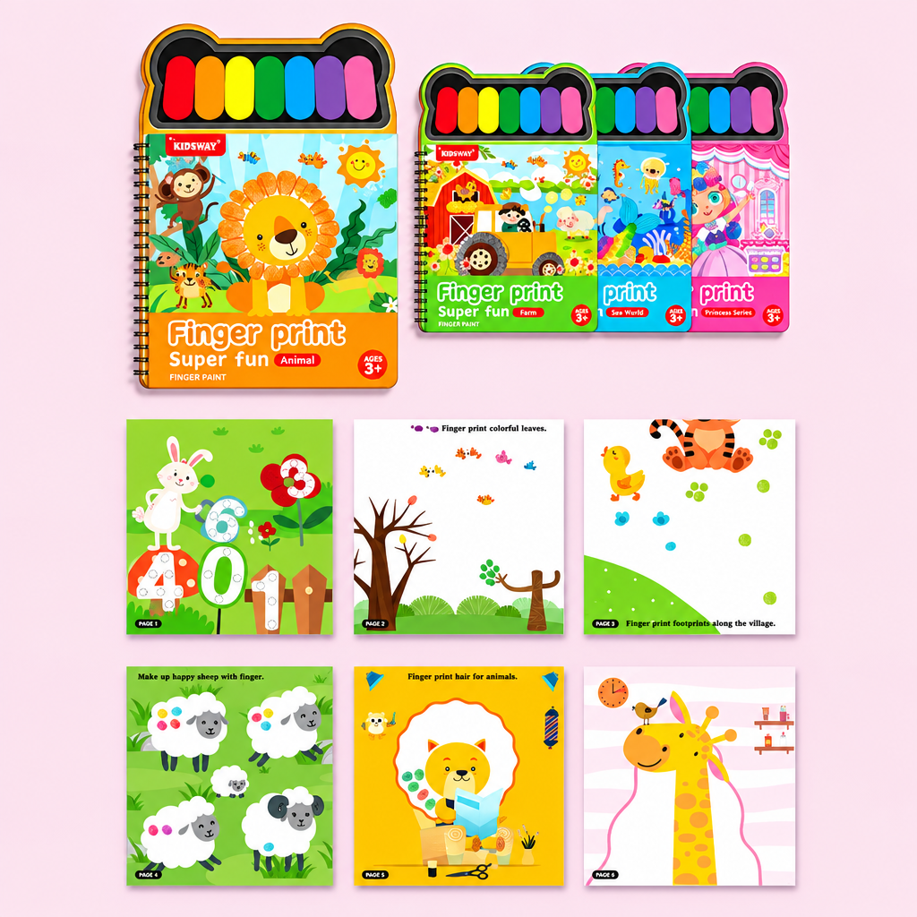 FingerArt – Creative & Colorful – Finger Paint Book for Children