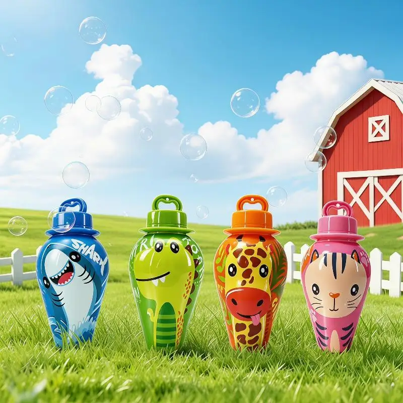 BubblePals – Cheerful & Playful – Spill-Proof Mini Bubble Blower with Animal Design