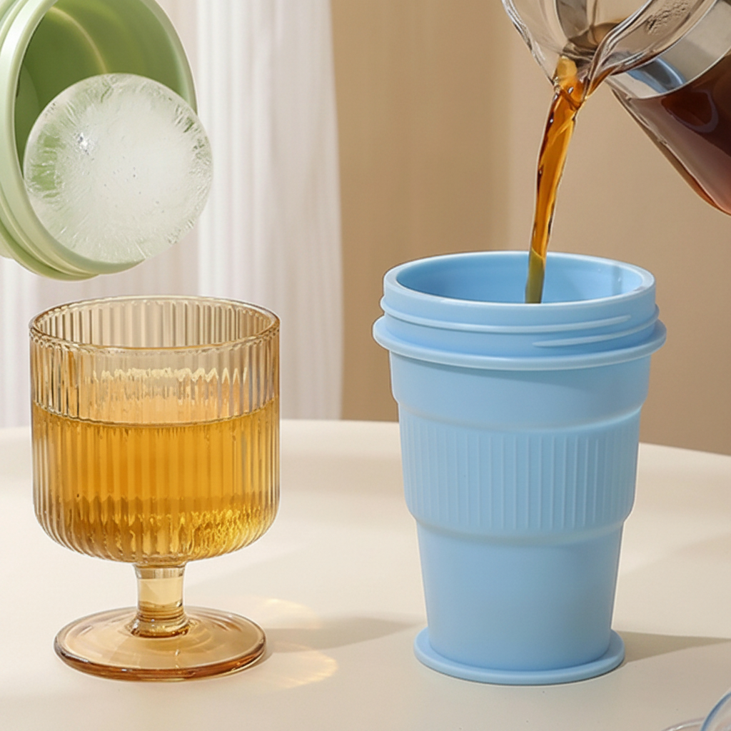 FlexiCup – Practical & Portable – Foldable Silicone Drinking Cup