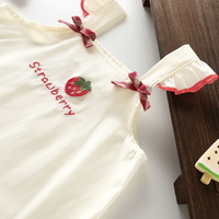 Thumbnail for BerryBloom – Cute & Comfortable – Girls' Dress with Strawberry and Bunny Patch