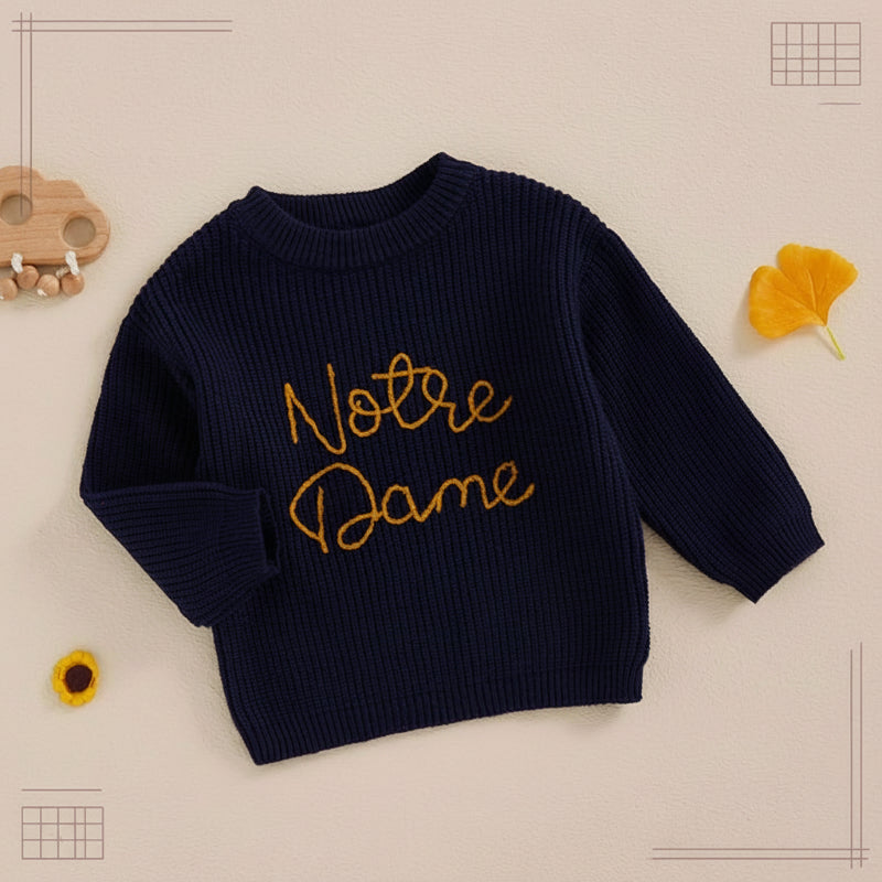 WarmWeave – Comfortable & Playful – 'Notre Dame' Sweater