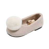 Thumbnail for SoftSteps –  Warm & Soft – Girls' Shoes with a Plush Pom-Pom