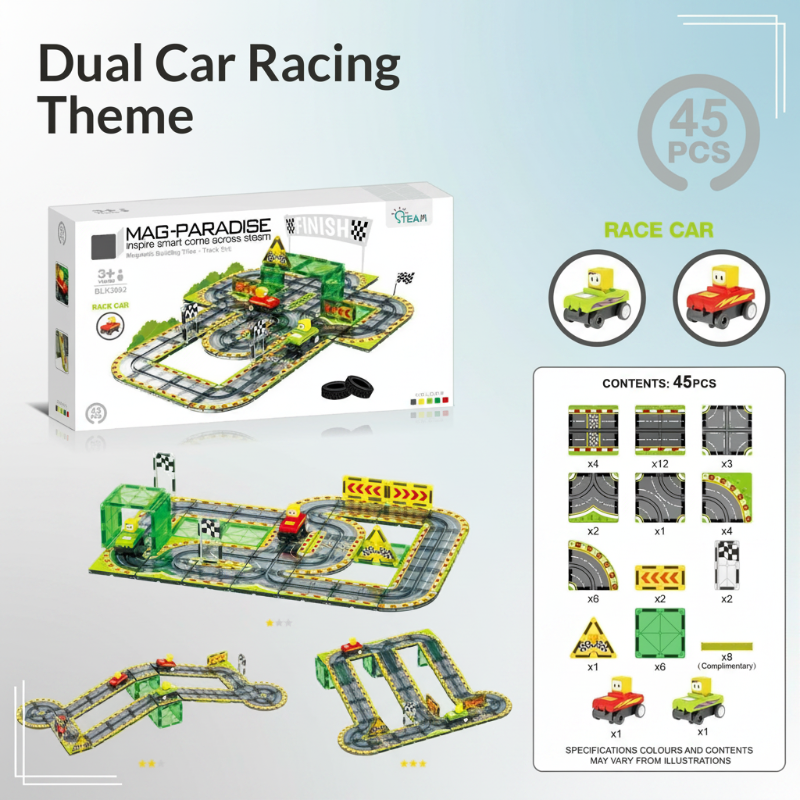 Magnetic Road Blocks – Creative & Educational – Magnetic Roads Building Set
