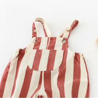 Thumbnail for Striped Overall Romper – Soft & Comfort – Kids' Jumpsuit