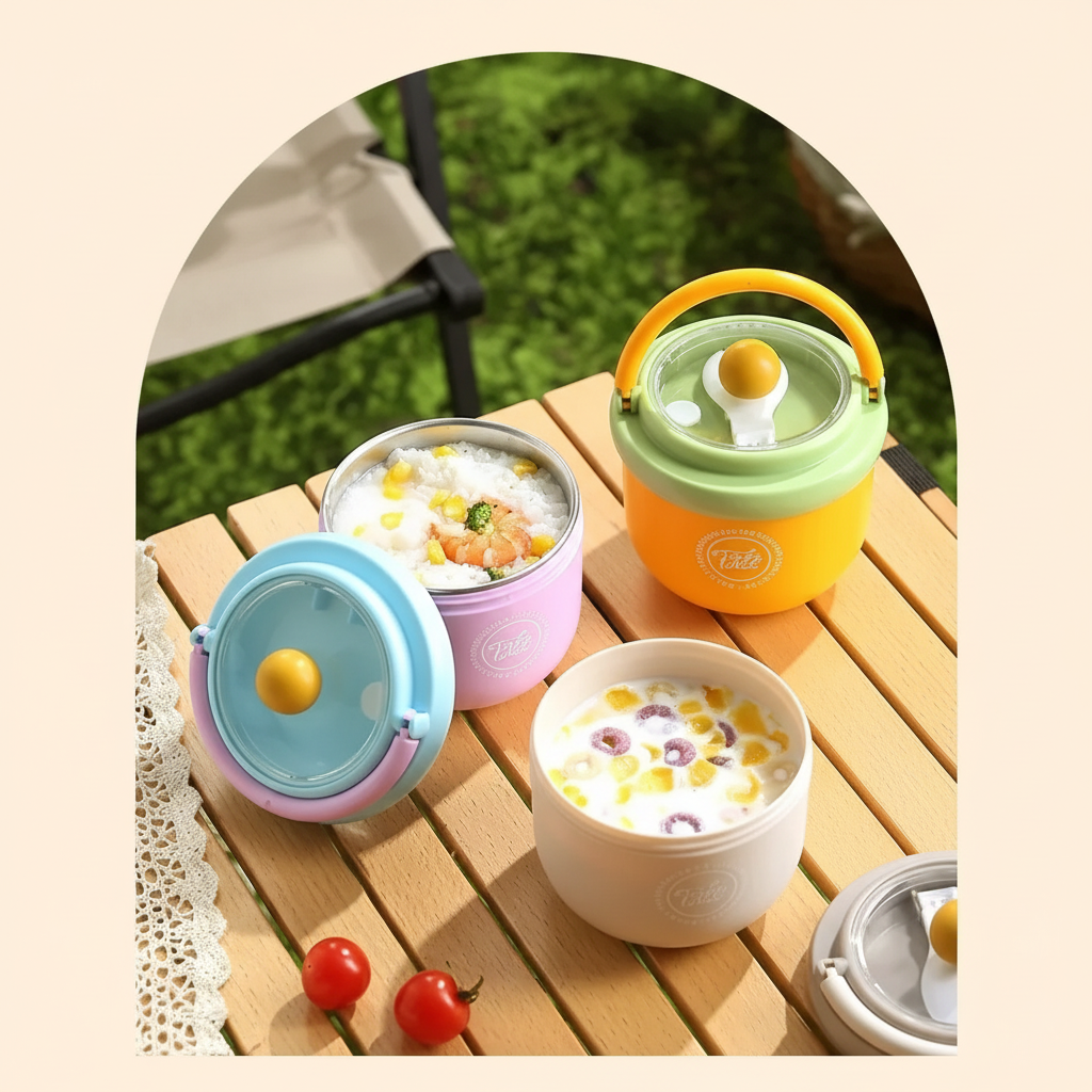 MealMate – Practical & Insulated – Stainless Steel Lunch Bowl with Spoon