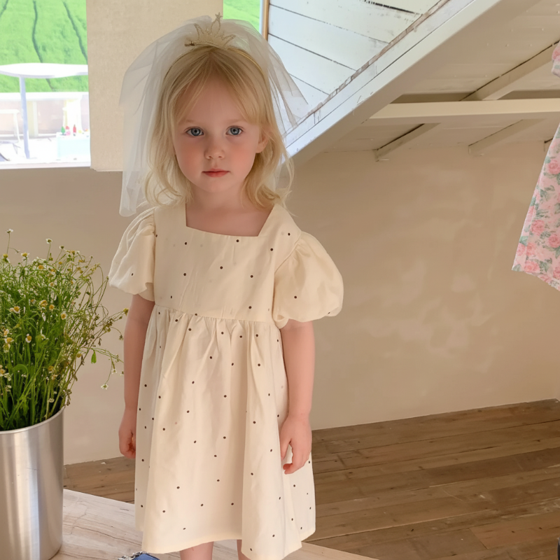 LittleTwinkle – Soft & Comfortable – Children's Dress with Double Bows