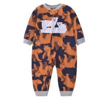 Thumbnail for WarmBuddy – Cute & Soft – Fleece Baby Jumpsuit with Cartoon Print