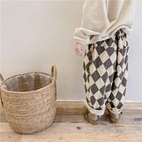 Thumbnail for RetroBloom – Comfortable & Playful – Kids' Pants with an Argyle Pattern