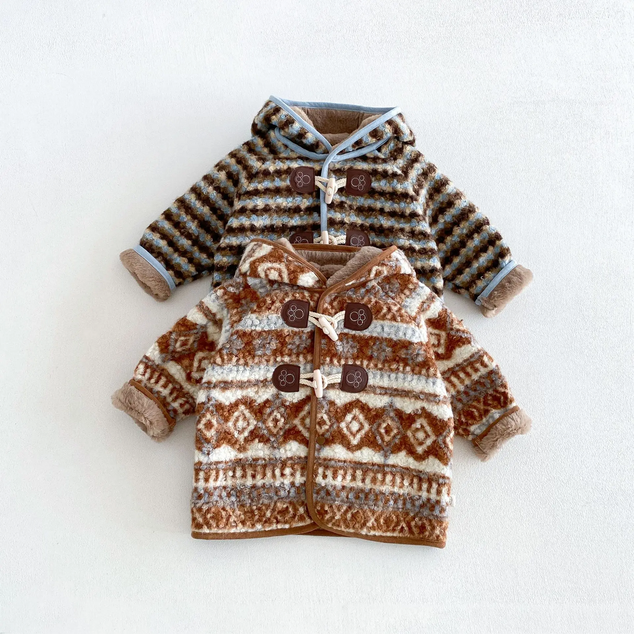 LittleWarm – Cozy & Stylish – Winter Coat with Fair Isle Pattern