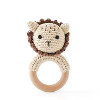 Thumbnail for CuddleRattle – Soft & Playful – Crocheted Baby Rattle with Wooden Ring