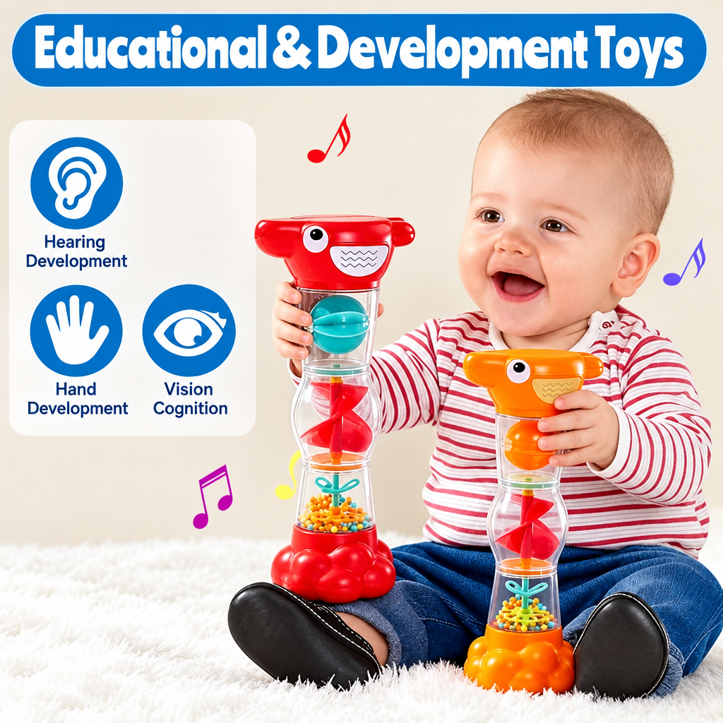 SensoryTube – Colorful & Educational – Sensory Rainbow Pipe Rattle