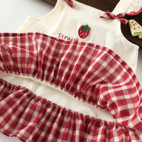 Thumbnail for BerryBloom – Cute & Comfortable – Girls' Dress with Strawberry and Bunny Patch