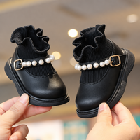 Thumbnail for PearlCharm – Elegant & Cute – Children's Ankle Boots with Pearl Details