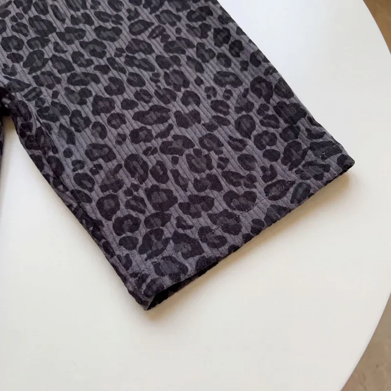 LeopardChic – Trendy & Comfortable – Girls' Overalls with Leopard Print