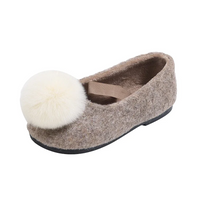 Thumbnail for SoftSteps –  Warm & Soft – Girls' Shoes with a Plush Pom-Pom
