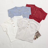 Thumbnail for LittleClassic – Elegant & Comfortable – Boys' Linen Shirt with Button Detail