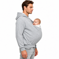 Thumbnail for CuddleDad – Comfortable & Practical – Men's Hoodie with Baby Pouch