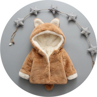 Thumbnail for CozyPrincess – Warm & Soft – Plush Girls' Jacket with Hood