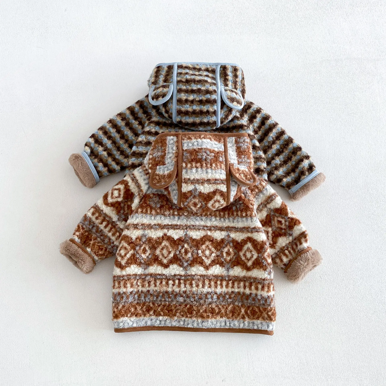 LittleWarm – Cozy & Stylish – Winter Coat with Fair Isle Pattern