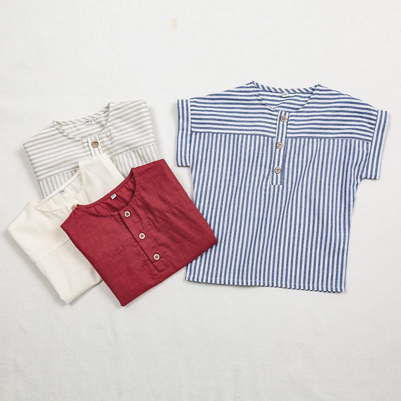 LittleClassic – Elegant & Comfortable – Boys' Linen Shirt with Button Detail