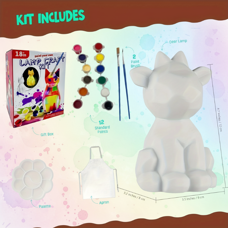 MiniCrafters – Creativity & Learning – DIY Lamp Animal Painting Set