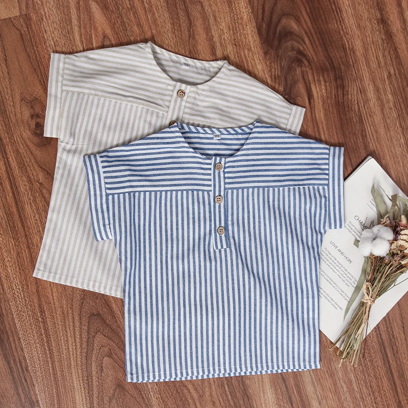 LittleClassic – Elegant & Comfortable – Boys' Linen Shirt with Button Detail