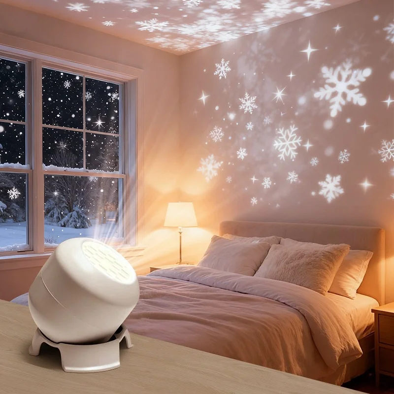 FrostyLight – Magical & Atmospheric – Rotating Projector Lamp (Christmas & Halloween)