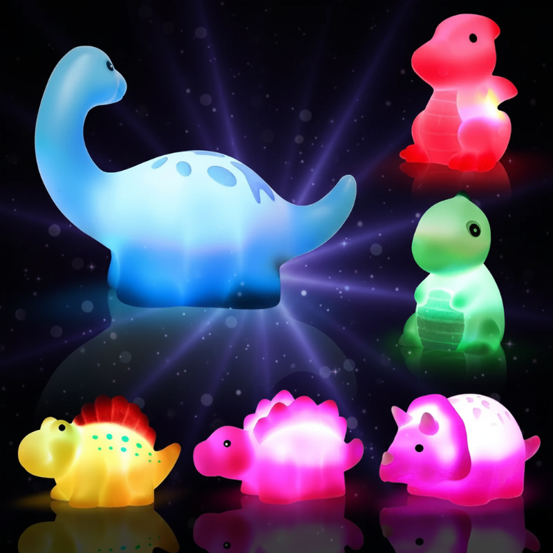 AquaGlow – Safe & Educational – Glowing Bath Toy Set