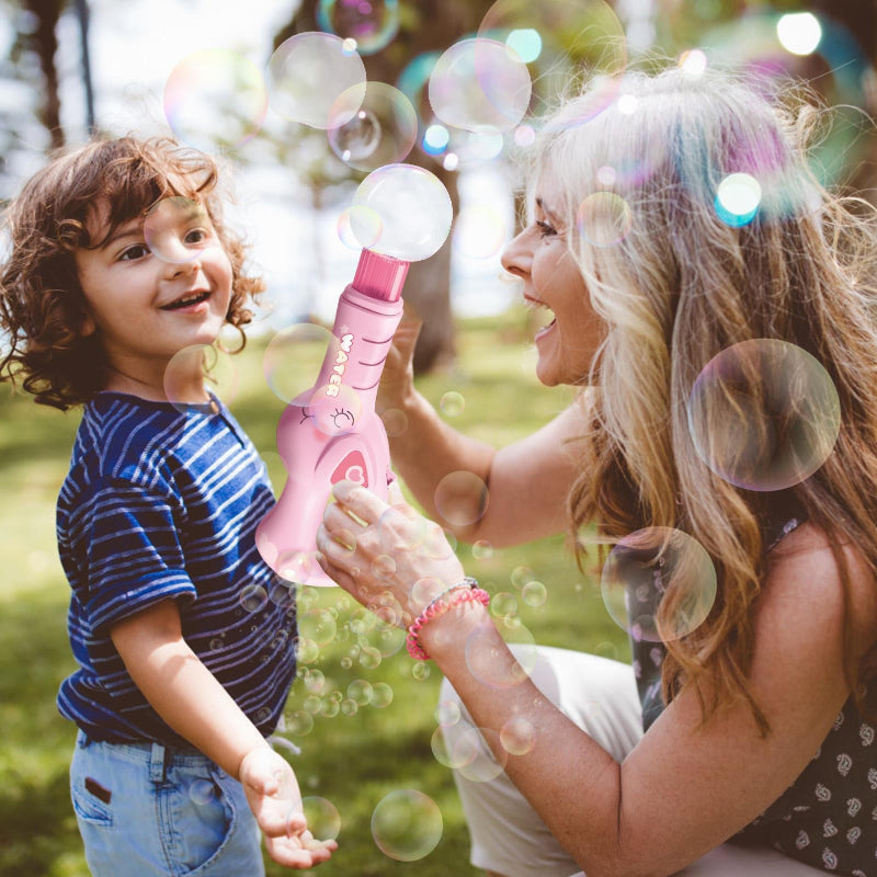 Electric Bubble Maker – Rechargeable & With Lights for Kids