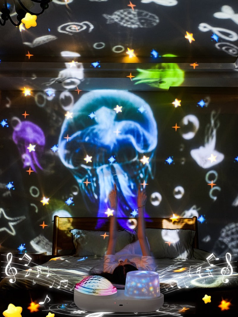 OceanGlow – Soothing & Magical – Starry Sky Projection Night Light