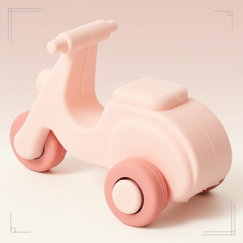 Montessori Silicone Toy Car – Safe & Teething-Friendly – Silicone Teething Toy Vehicle