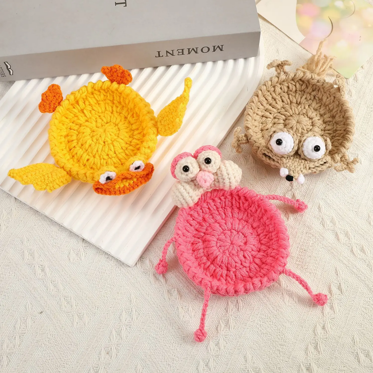 FunnyCritter – Fun & Unique – Crocheted Animals Coaster