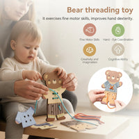 Thumbnail for ThreadBear – Cute & Educational – Montessori Threading Toy Bear