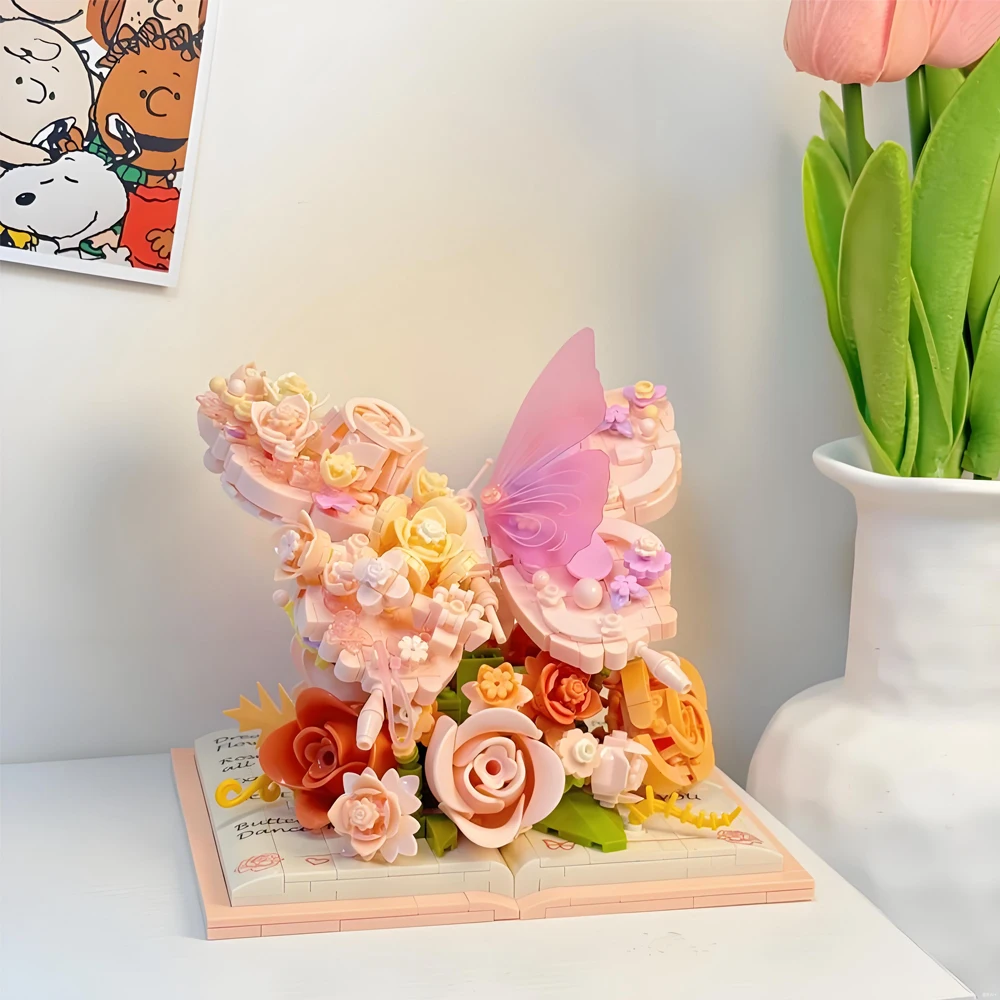 BloomBook – Romantic & Creative – 3D Flower Book with Roses and Butterflies