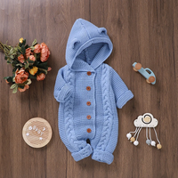 Thumbnail for SoftKnit – Warm & Cute – Knitted Baby Jumpsuit with Hood