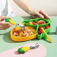Thumbnail for MiniMeal – Safe & Non-Slip – Silicone Toddler Plate Set with Cutlery