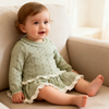 MiniBelle – Elegant & Soft – Knitted Baby Dress with Ruffle Detail