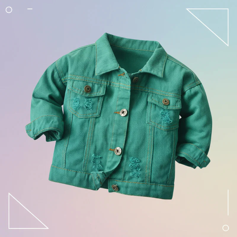 Candy Color Denim Jacket – Lightweight Denim Jacket for Kids