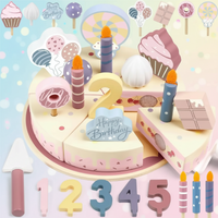 Thumbnail for Wooden Cake Cutting Toy – Creative & Role-Playing – Wooden Birthday Cake