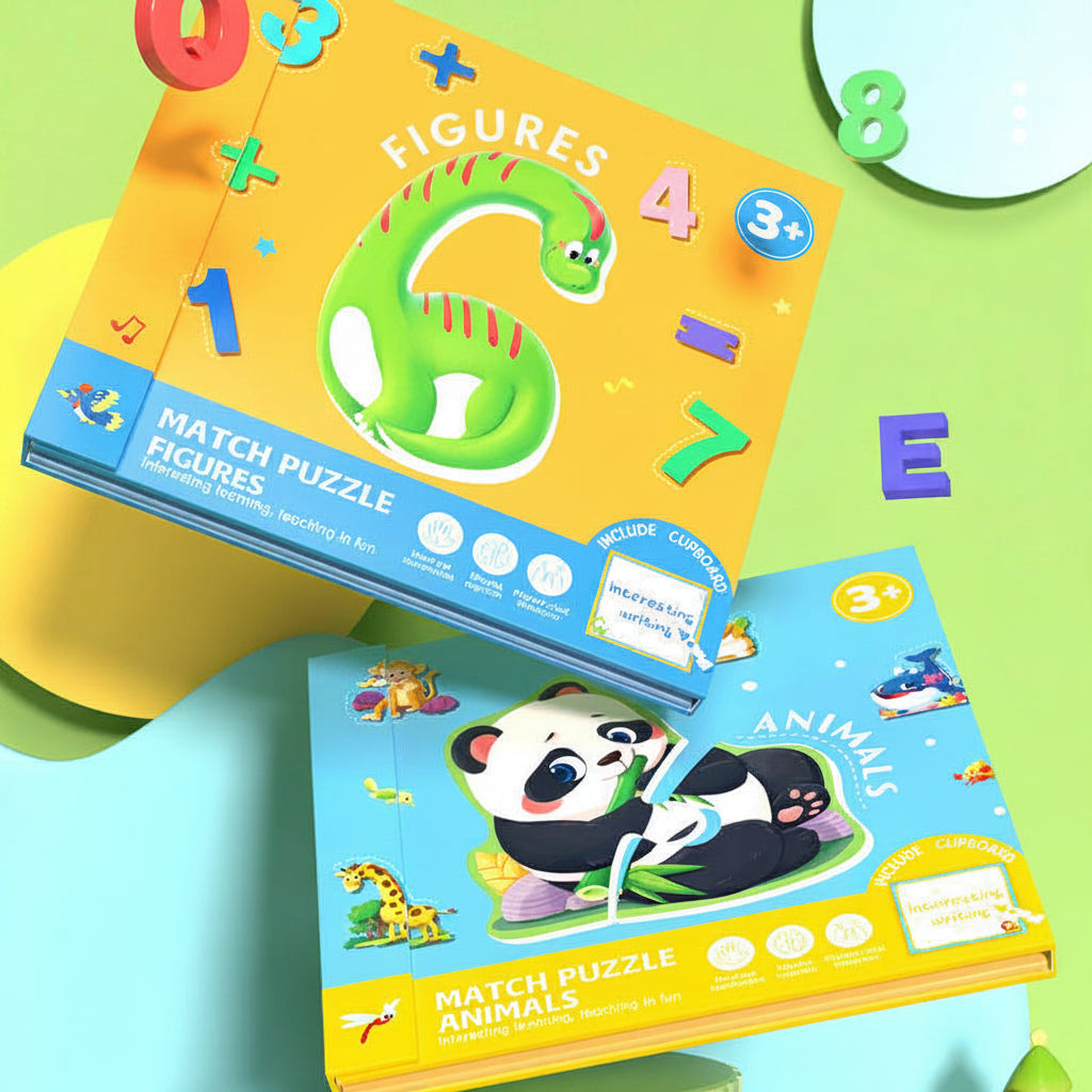 SmartMatch – Fun & Educational – Magnetic 2-in-1 Drawing and Puzzle Book