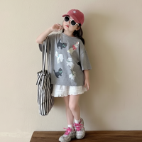 Thumbnail for CatFun – Casual & Playful – Cat Print Oversized T-shirt