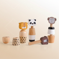 Thumbnail for WoodyFriends – Motor Skills & Fun – Wooden Animal Stacking Toys