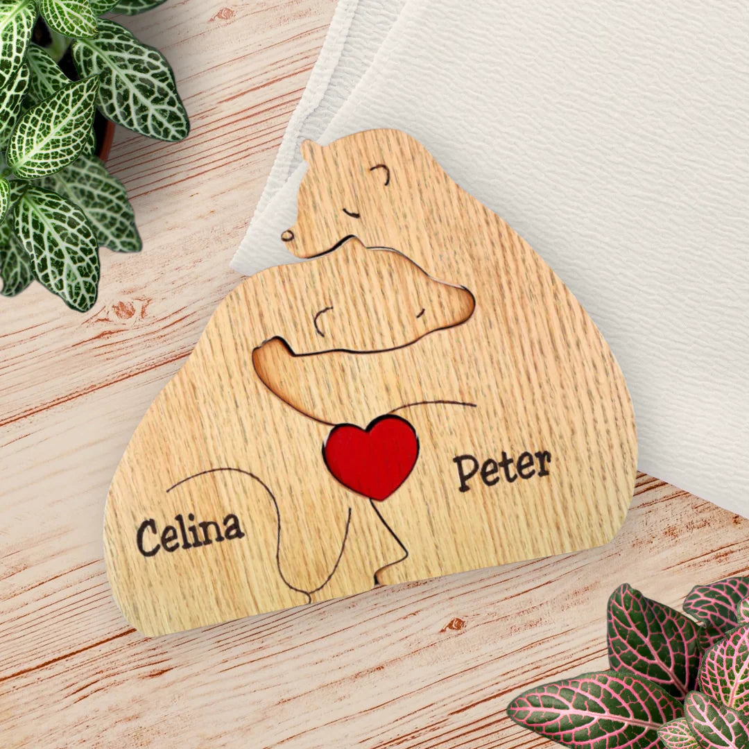 Family Puzzle™ – Personalized Mother's Day Gift with a Family of Bears