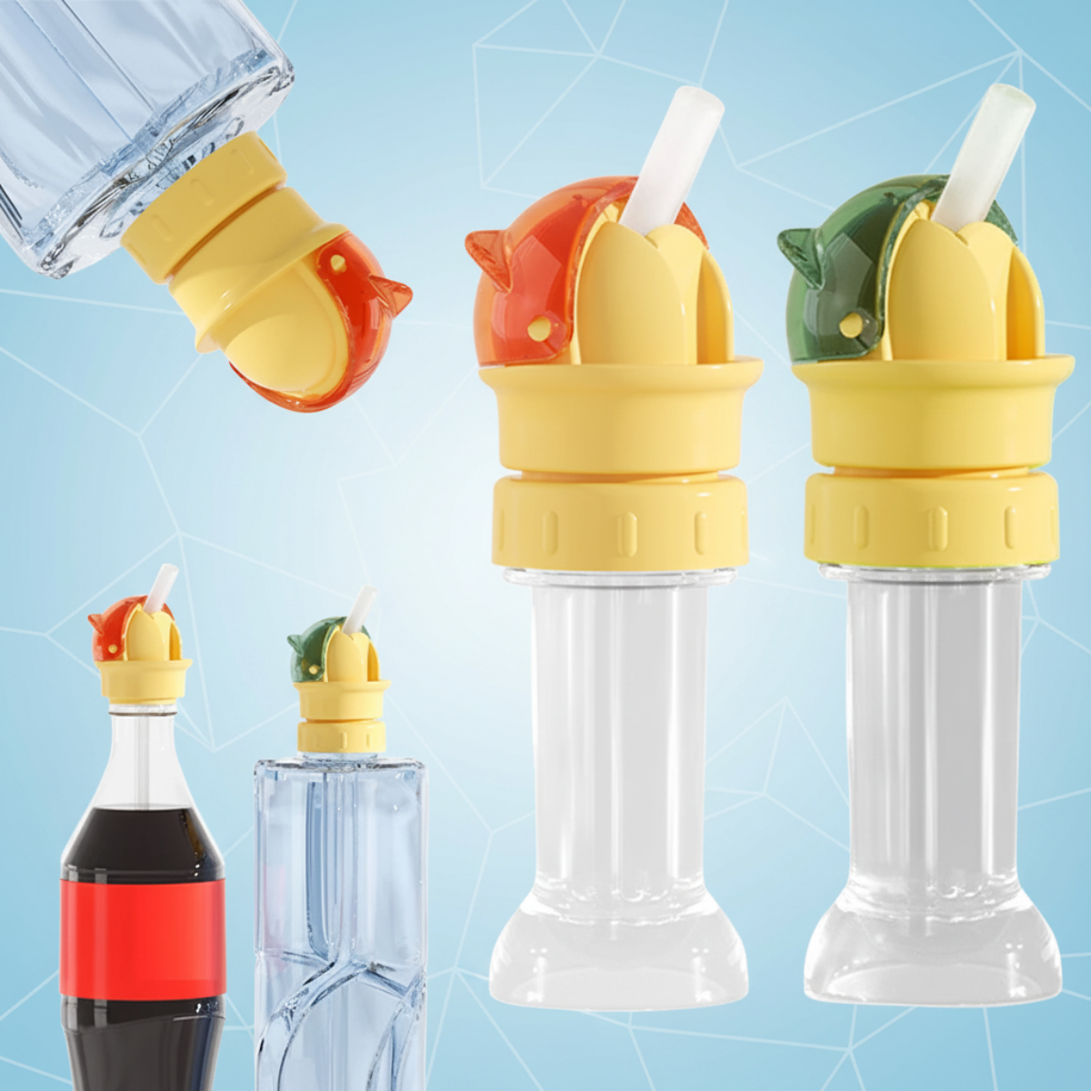AquaSip – Drinking Fun & Practical – Reusable Bottle Cap for Kids