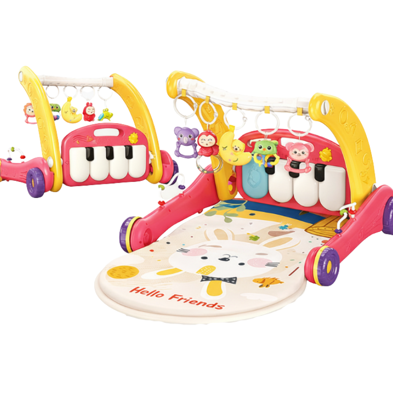 Step & Play – Interactive & Safe – 3-in-1 Walker & Baby Gym
