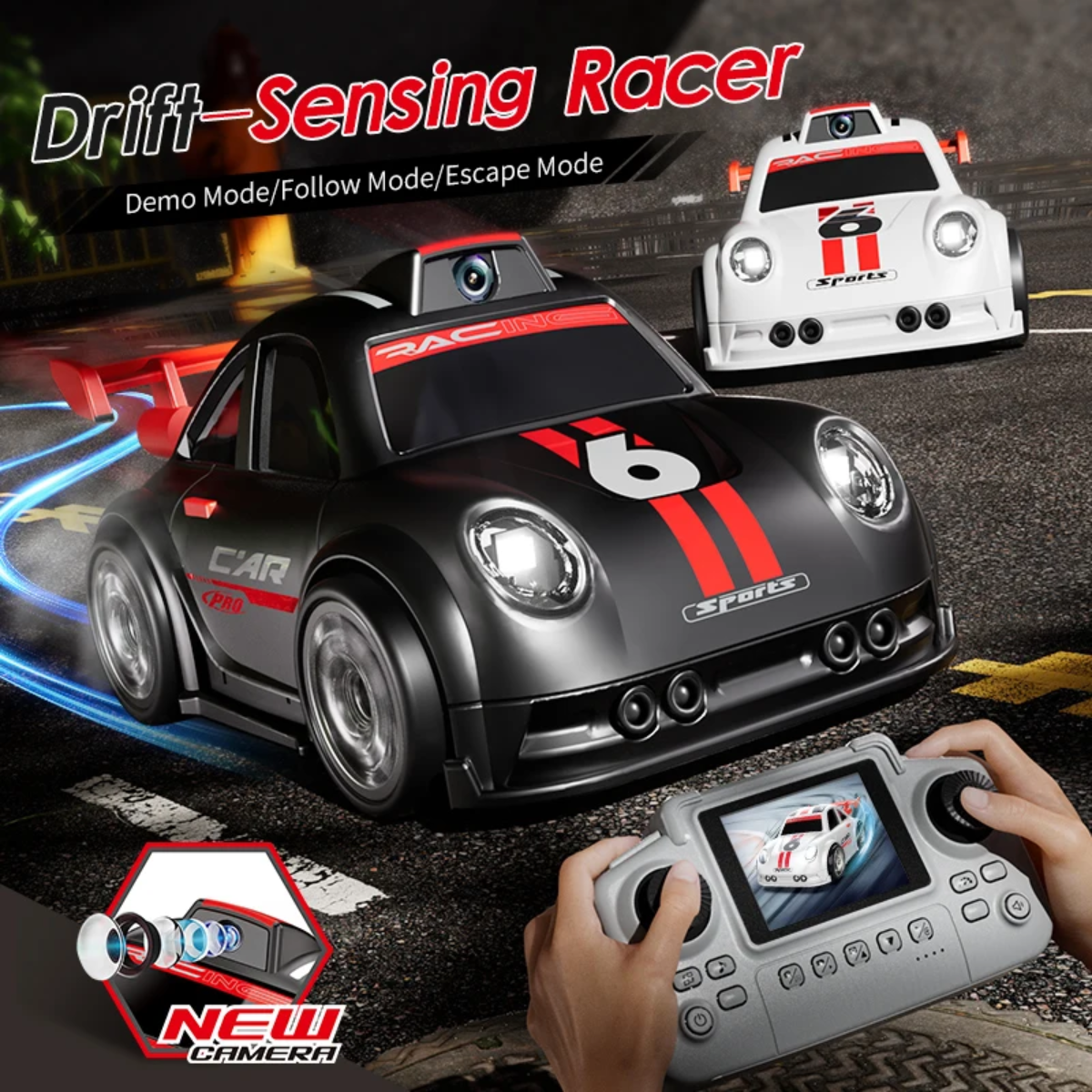 RacePro – RC & Stunt – Drift-Sensing Racer Auto met Camera