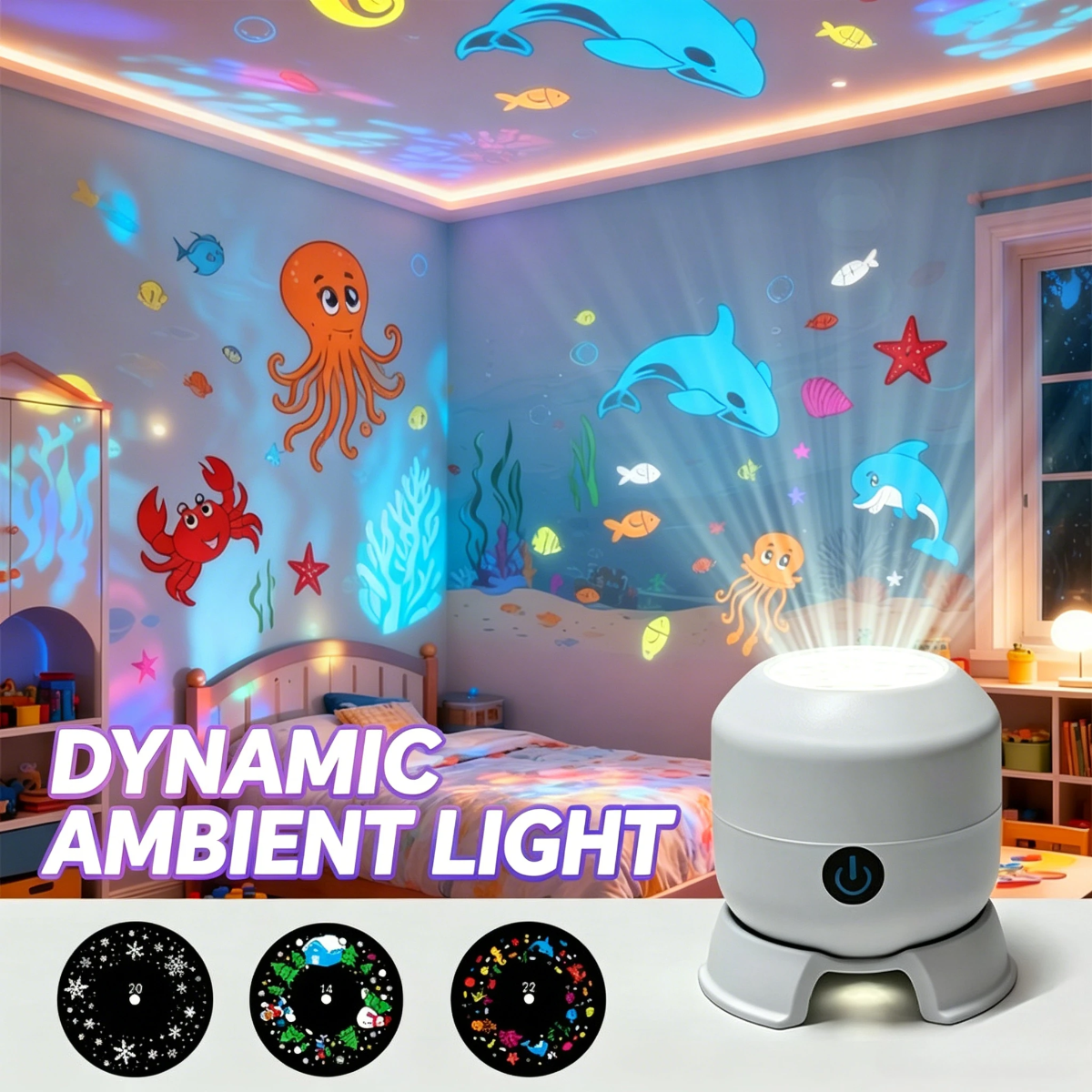 SeaDream – Fun & Educational – 360° Rotating LED Night Light